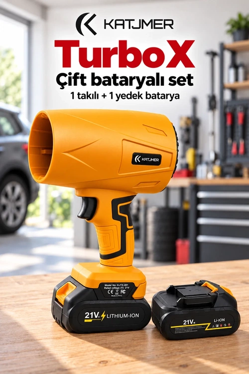 KATJMER KJ/TX-001 TURBO X TAŞINABİLİR TURBO HAVA ÜFLEYİCİ - SARI - Görsel 3