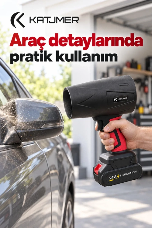 KATJMER KJ/TX-001 TURBO X TAŞINABİLİR TURBO HAVA ÜFLEYİCİ - KIRMIZI - Görsel 7