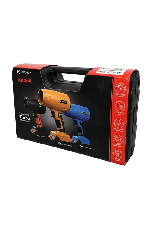 KATJMER KJ/TX-001 TURBO X TAŞINABİLİR TURBO HAVA ÜFLEYİCİ - KIRMIZI - Görsel 8