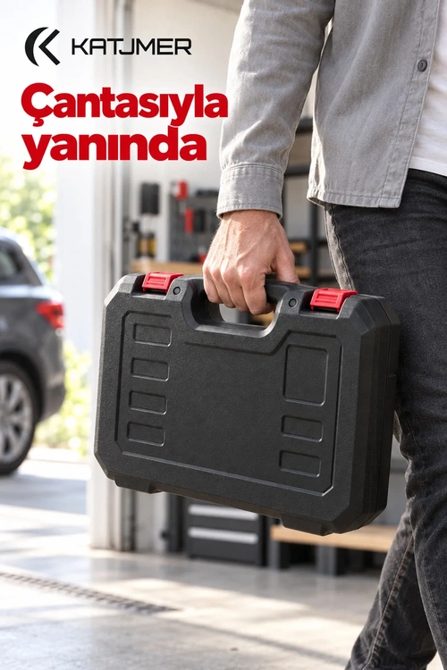 KATJMER KJ/TX-001 TURBO X TAŞINABİLİR TURBO HAVA ÜFLEYİCİ - KIRMIZI - Görsel 5