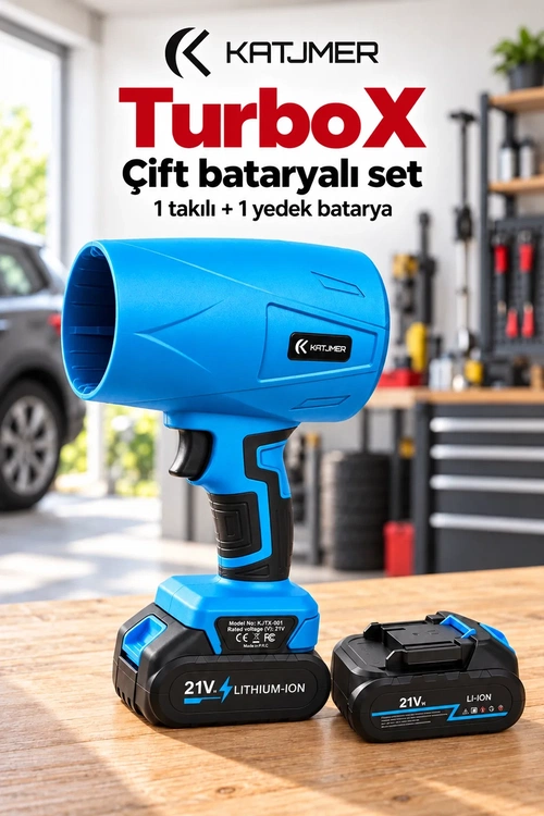 KATJMER KJ/TX-001 TURBO X TAŞINABİLİR TURBO HAVA ÜFLEYİCİ - MAVİ - Görsel 3
