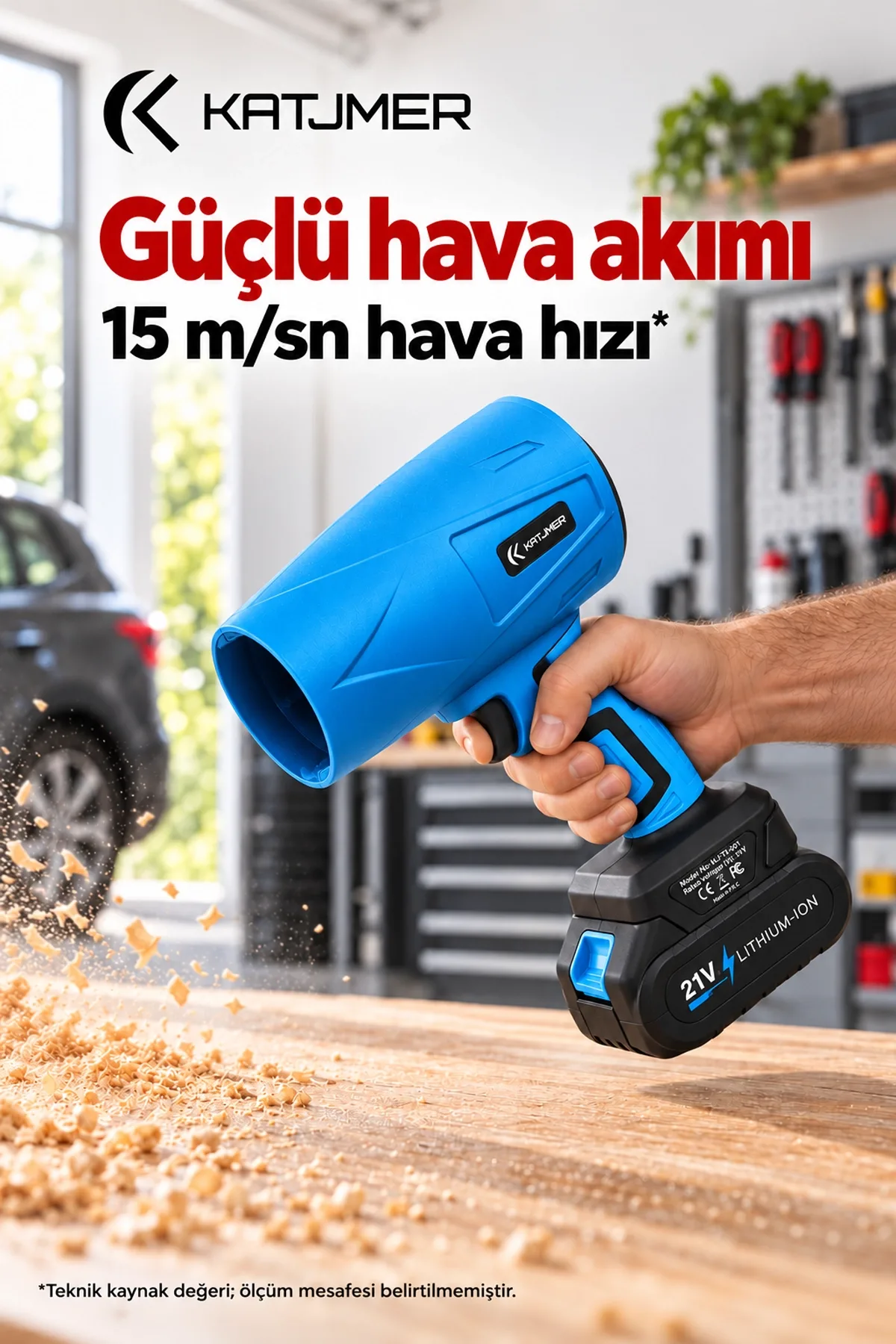 KATJMER KJ/TX-001 TURBO X TAŞINABİLİR TURBO HAVA ÜFLEYİCİ - MAVİ - Görsel 2