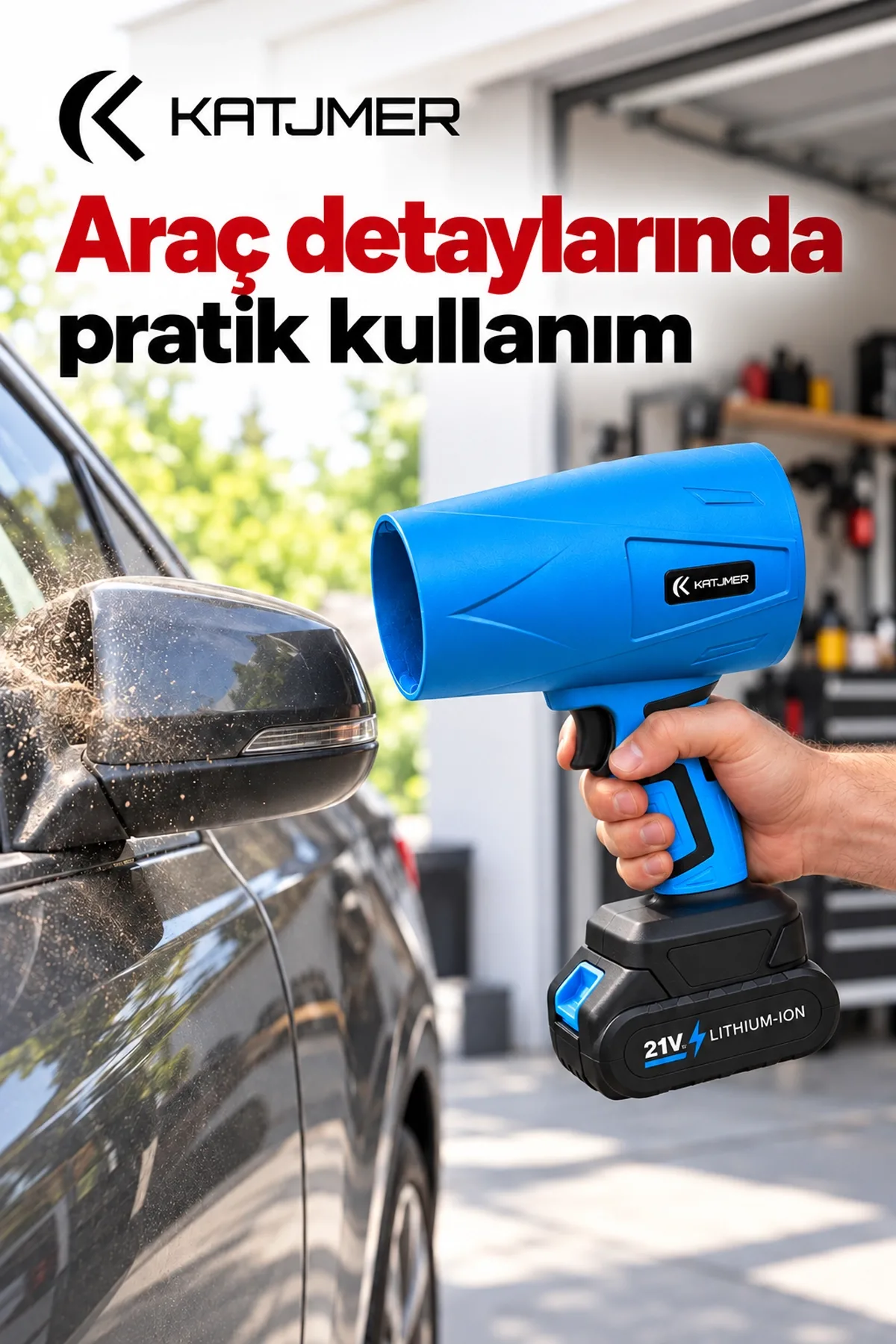 KATJMER KJ/TX-001 TURBO X TAŞINABİLİR TURBO HAVA ÜFLEYİCİ - MAVİ - Görsel 7