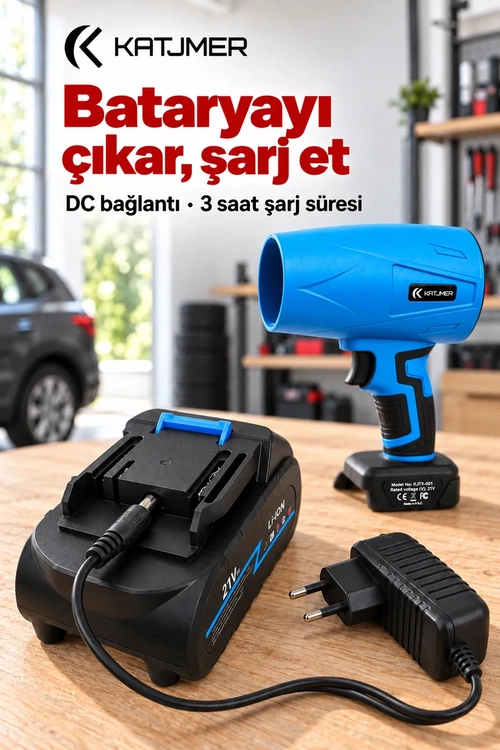 KATJMER KJ/TX-001 TURBO X TAŞINABİLİR TURBO HAVA ÜFLEYİCİ - MAVİ - Görsel 4