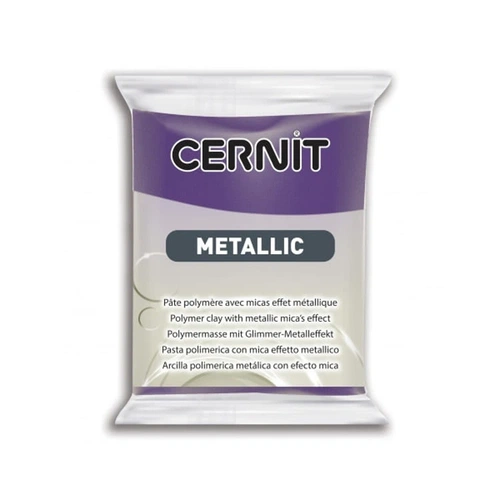 Cernit Metallic Polimer Kil 56 gr 900 Violet - Görsel 1