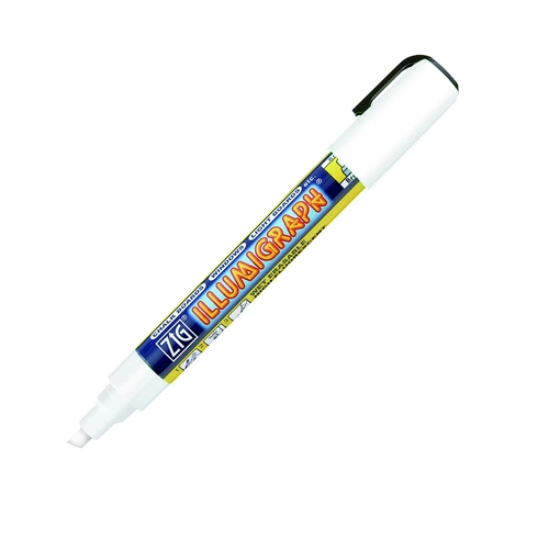 Zig Illumigraph Marker Sıvı Tebeşir Kalemi BEYAZ - Görsel 1