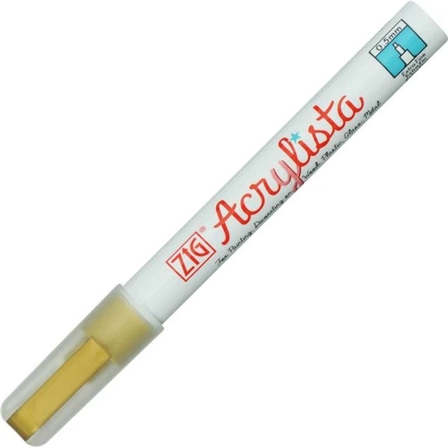 Zig Acrylista Marker Akrilik Boyama Kalemi 0.5 mm Fine Uç ALTIN - Görsel 1