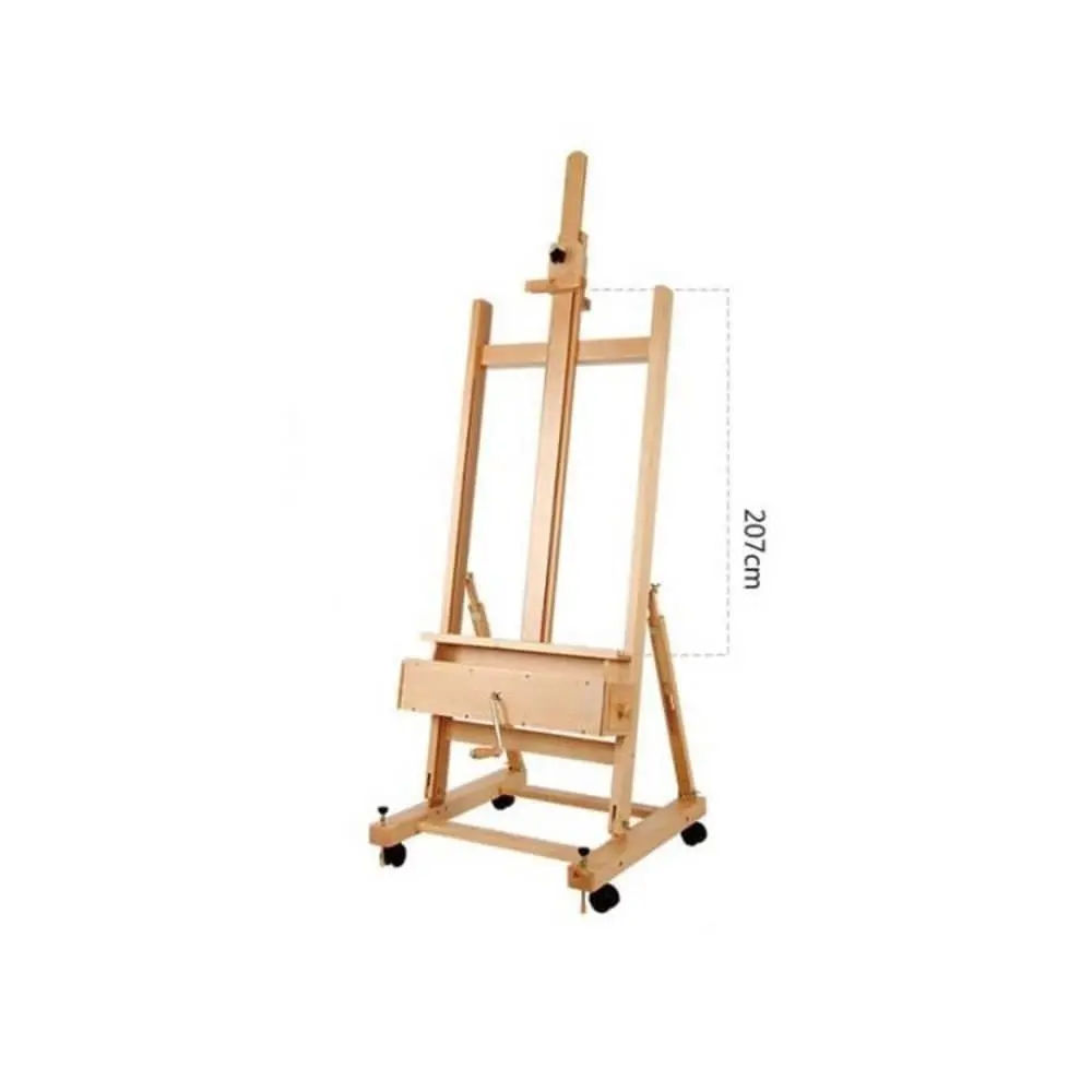 Profesyonel H Tipi Kollu Tekerlekli Şövale 180-350 cm W15 - Görsel 8