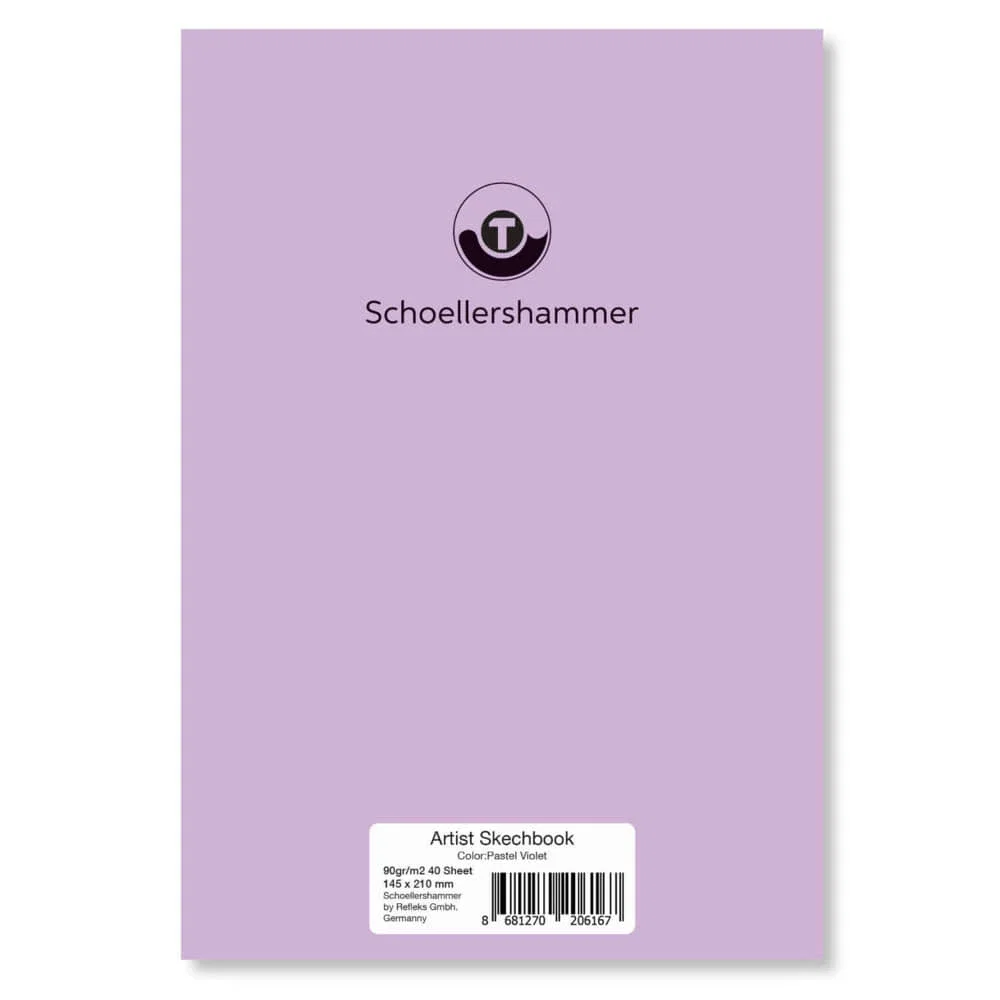 Schoellershammer Sketch Book Karton Kapaklı Eskiz Defteri 90 gr A5 30 yp Pastel Violet - Görsel 1