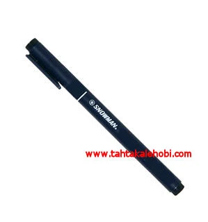 Snowman Calligraphy Pen Yan Kesik Kaligrafi Kalemi 2 mm Siyah - Görsel 1