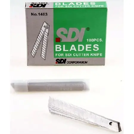 SDI Dar Maket Bıçağı Yedeği 9 mm 100'lü Paket - Görsel 1