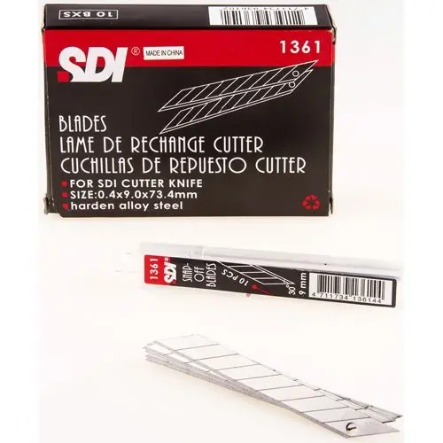 SDI 30 Derece Açılı Dar Maket Bıçağı Yedeği 9 mm 100'lü Paket - Görsel 1