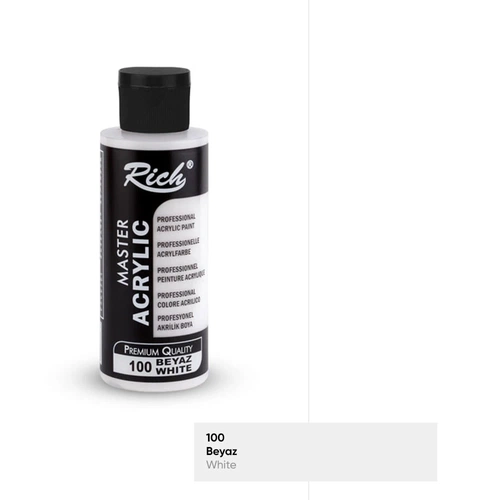 Rich Master Akrilik Boya 120 cc. 100 Beyaz - Görsel 1