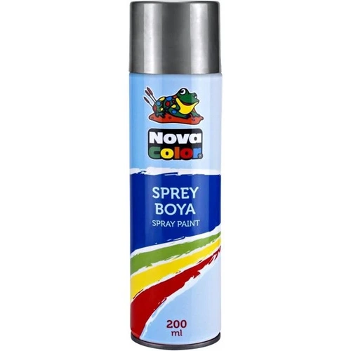 Nova Color Sprey Boya 200 ml. METALİK GÜMÜŞ - Görsel 1