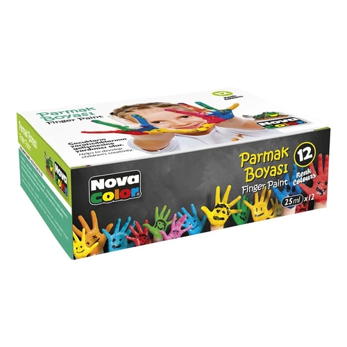 Nova Color Parmak Boyası 12 Renk x 25 ml. - Görsel 1