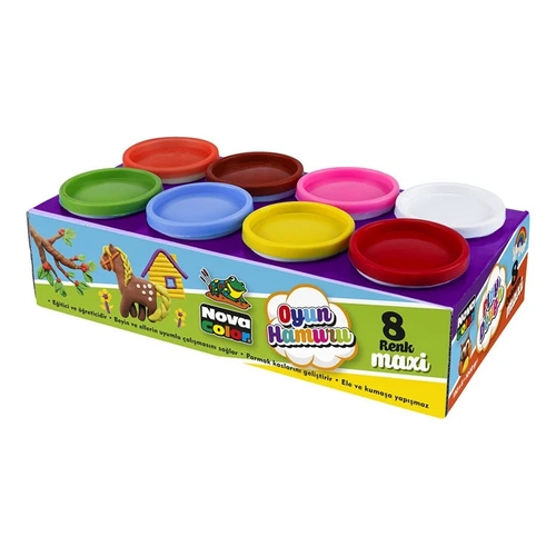Nova Color Maxi Oyun Hamuru 8 Renk x 130 gr. - Görsel 1