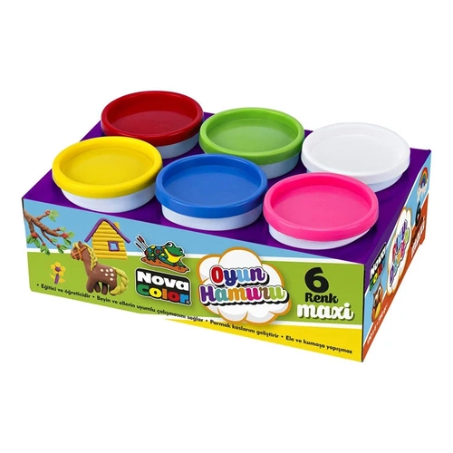 Nova Color Maxi Oyun Hamuru 6 Renk x 130 gr. - Görsel 1