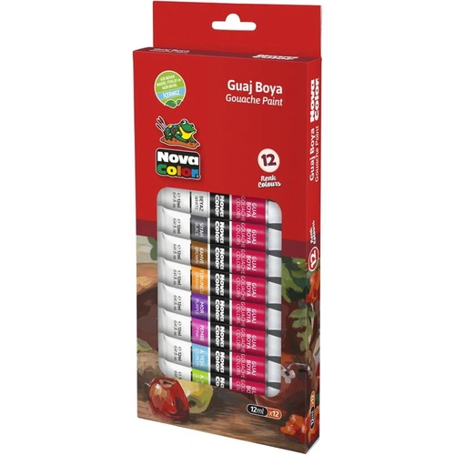 Nova Color Guaj Boya 12 Renk x 12 ml Tüp - Görsel 1