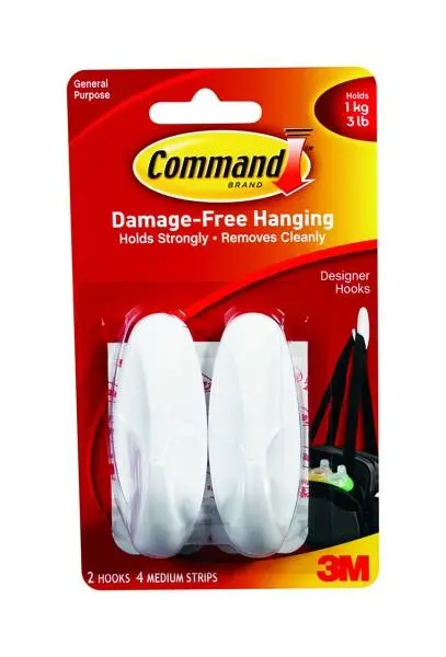 Command Orta Boy Beyaz Askı - Görsel 1