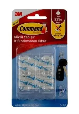 Command Mini Şeffaf Askı - Görsel 1