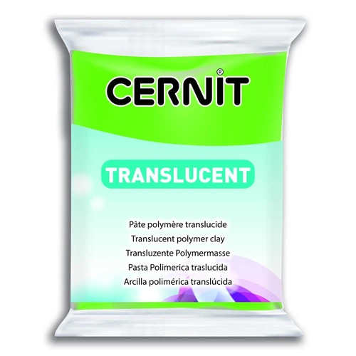 Cernit Translucent (Transparan) Polimer Kil 56 gr 605 Lime Green - Görsel 1