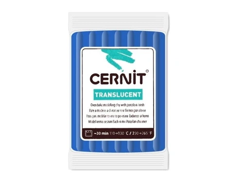 Cernit Translucent (Transparan) Polimer Kil 56 gr 275 Sapphire - Görsel 1