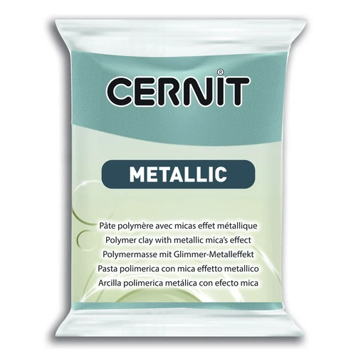 Cernit Metallic Polimer Kil 56 gr 167 STEEL - Görsel 1
