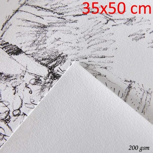 Canson 1557 Dessin JA Beyaz Resim/Çizim Kağıdı 200 gr. 35x50 cm. 10 Adet - Görsel 1