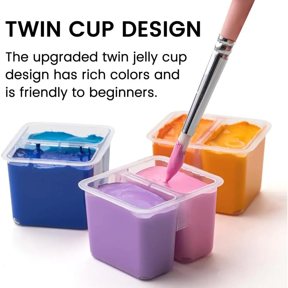 HIMI Twin Cup Gouache Set 112 Renk x 12 gr Guaj Boya (White Case)