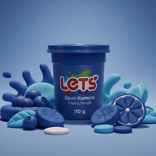 Lets Tek Renk Oyun Hamuru Lacivert 110 gr - Görsel 1