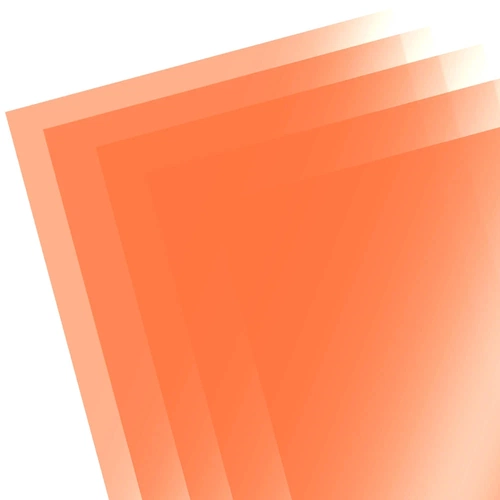 A4 PVC Asetat 160 Micron Şeffaf Turuncu - Görsel 1