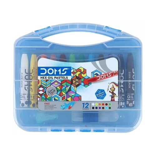 Doms Pastel Boya 12 Renk Plastik Kutulu 8414 - Görsel 1
