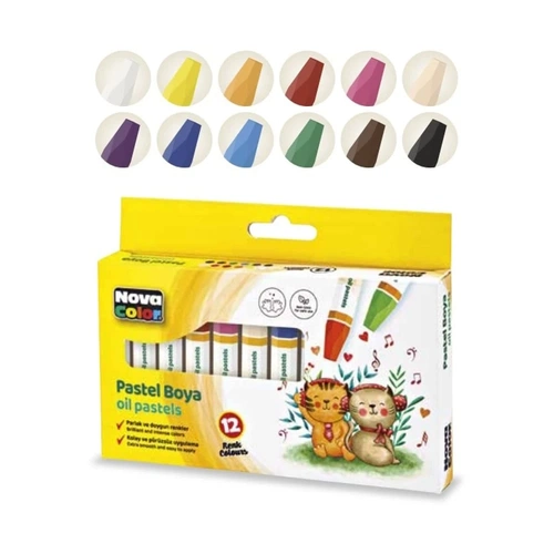 Nova Color Pastel Boya 12 Renk - Görsel 1