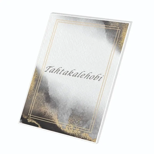 Kaligrafi Kağıdı A4 250gr Mat Kuşe 10'lu Paket - Black Gold Frame - Görsel 1