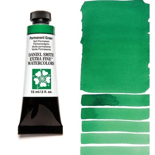 Daniel Smith Extra Fine Tüp Suluboya 15 ml Seri 1 Permanent Green - Görsel 1