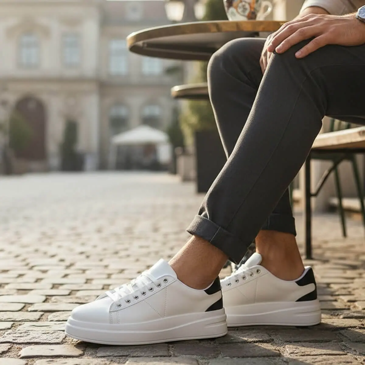 Conteyner Erkek 497 Karayel Beyaz Süet Siyah