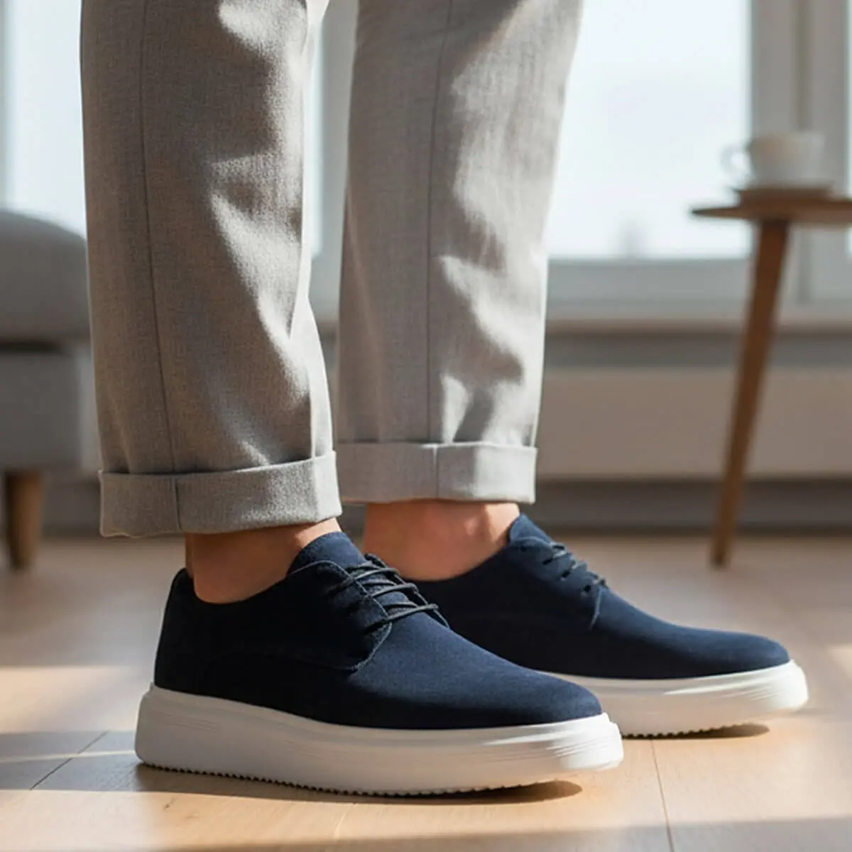 Conteyner Erkek 596 Süet Lacivert - Görsel 1