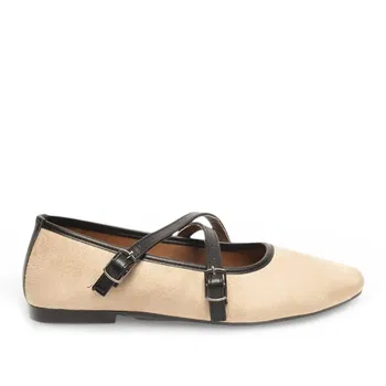 Genel Zenne Babet 03 Süet Bej Siyah - Resim 1