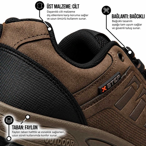 XStep Erkek X5 Trekking Vizon - Görsel 4