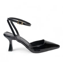Renas Zenne Topuklu Stiletto 600 Rugan Siyah