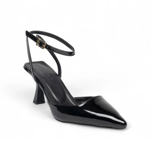 Renas Zenne Topuklu Stiletto 600 Rugan Siyah - Görsel 2