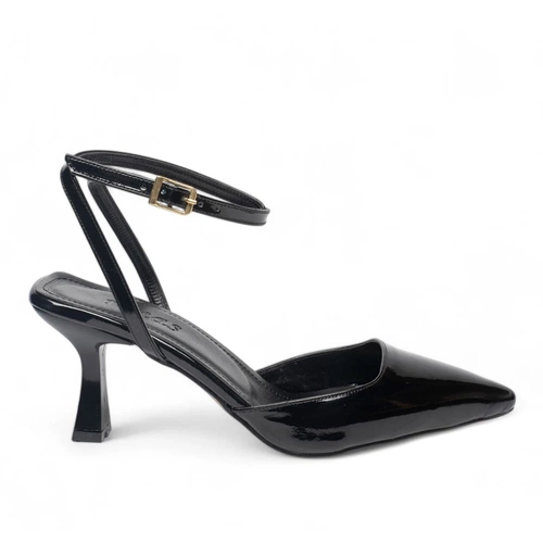 Renas Zenne Topuklu Stiletto 600 Rugan Siyah - Görsel 1