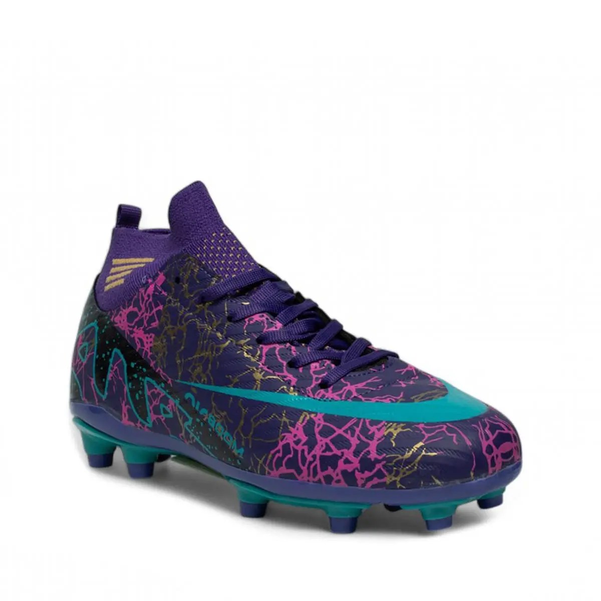 Laliga Erkek 565 Krampon Mor Turkuaz Desenli