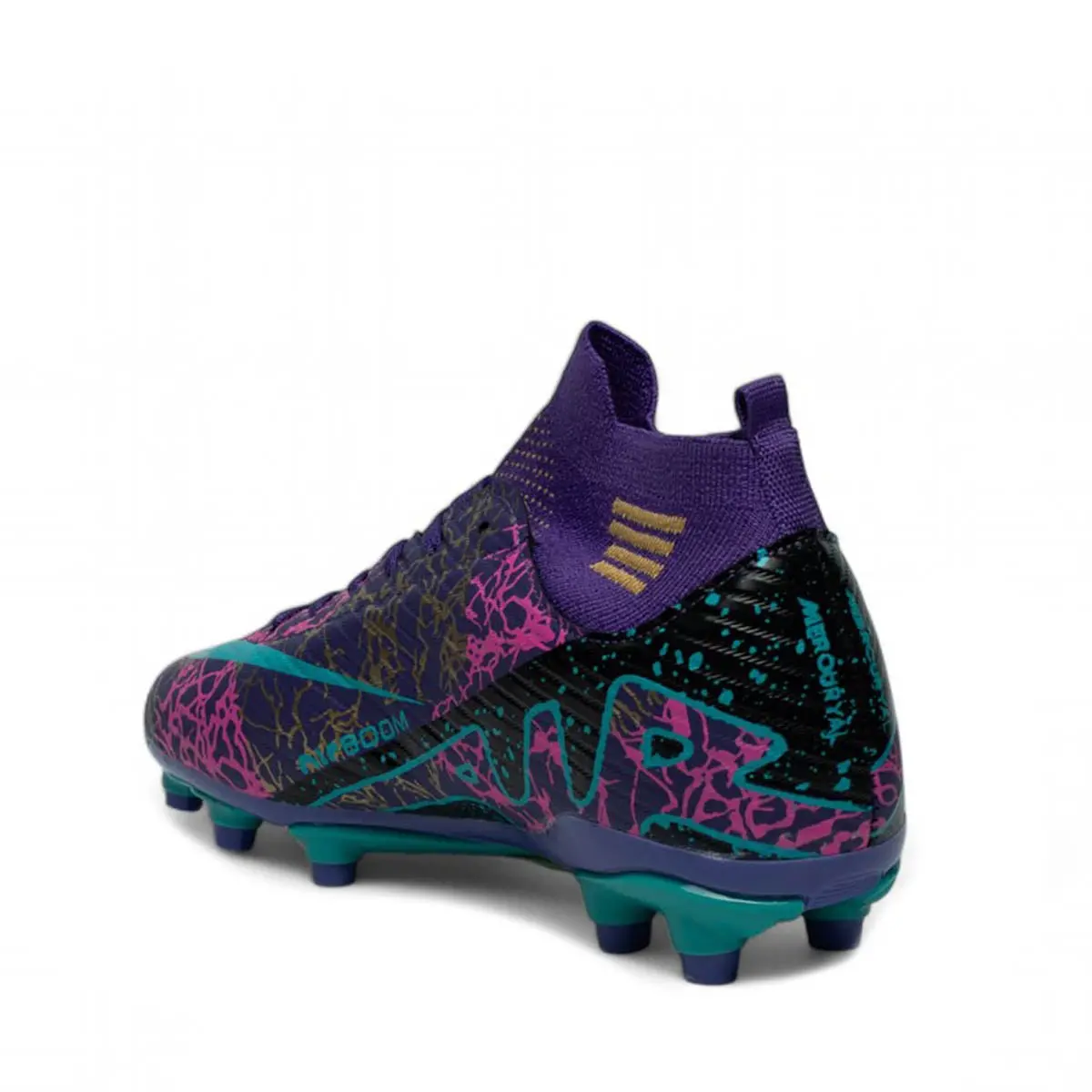 Laliga Erkek 565 Krampon Mor Turkuaz Desenli