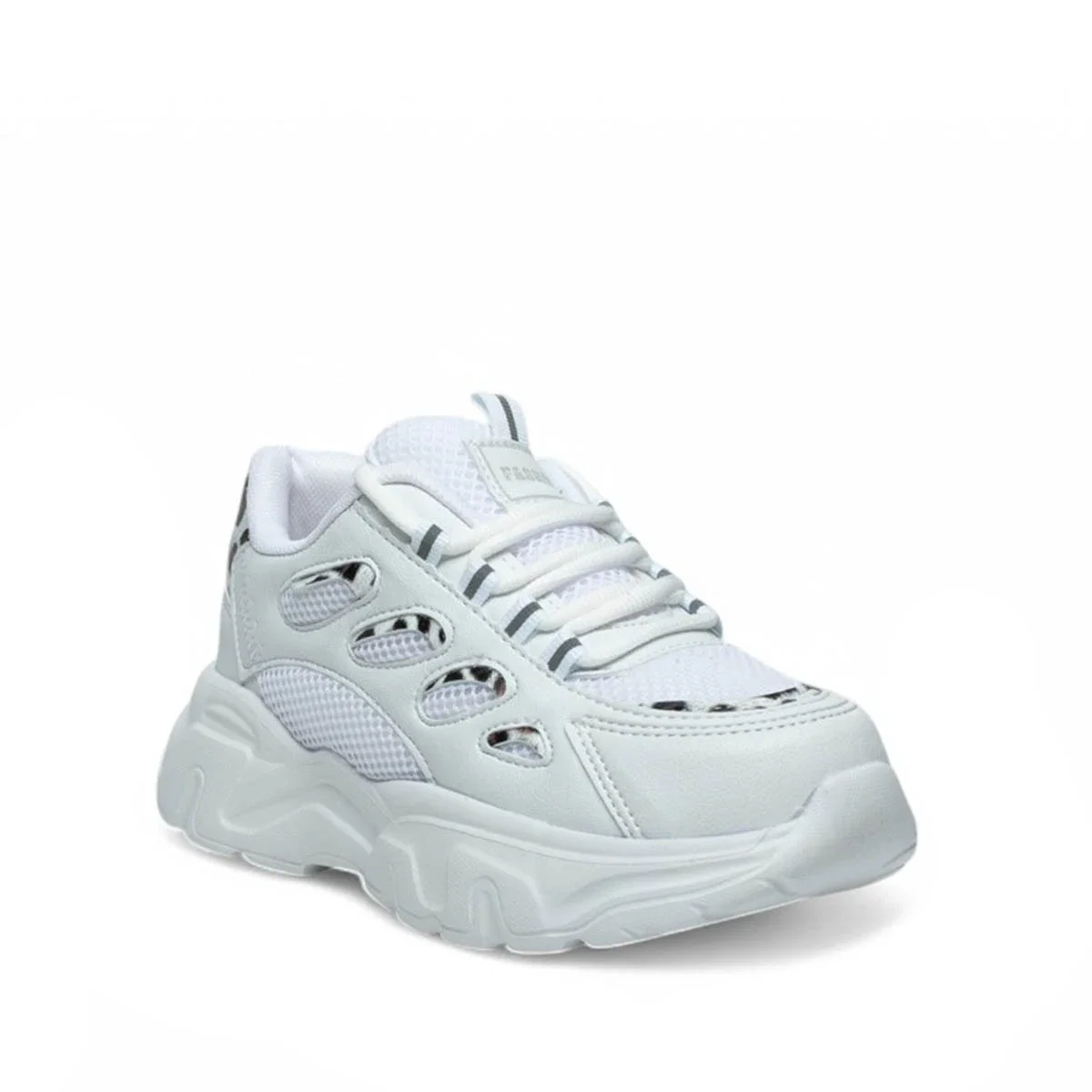Queen Step Zenne 1001-2 Anorak Beyaz Leopar
