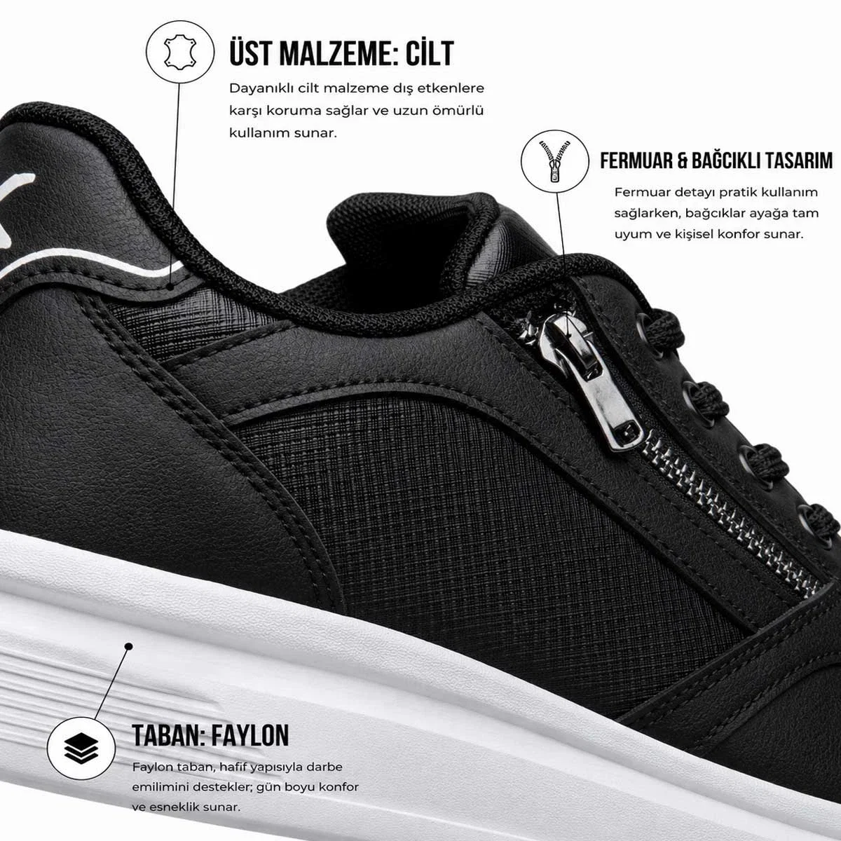 Vhm Sport Zenne 502 Cilt Siyah Beyaz - Görsel 4