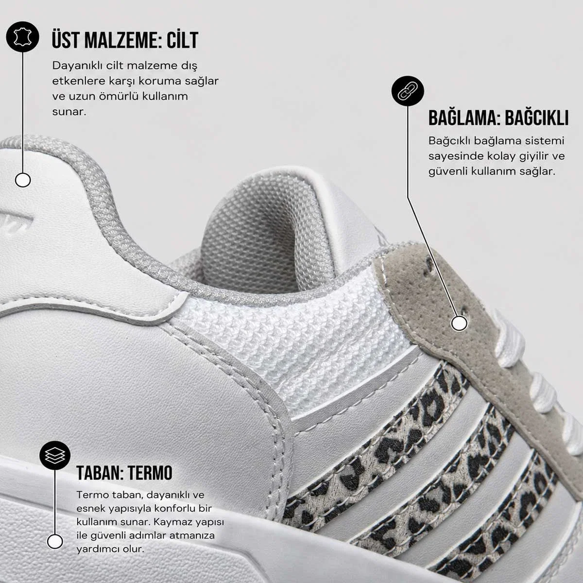 Lambirlent Garson 2200-9 Cilt Beyaz Gri Leopar Beyaz