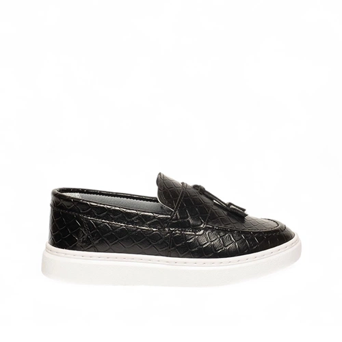 Genel Filet Loafer Ayakkabı 101 Kroko Siyah - Görsel 1