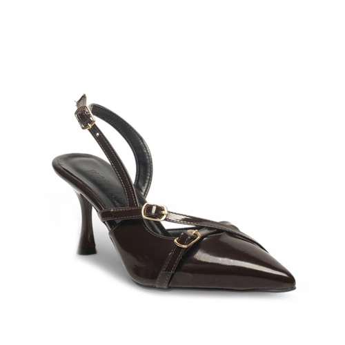 Renas Zenne Stiletto 3001 Rugan Kahve - Görsel 2