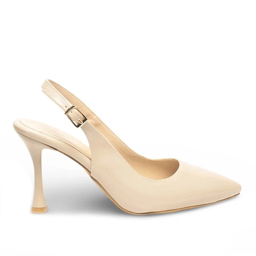 Renas Zenne Stiletto 2193 Rugan Bej - Görsel 1